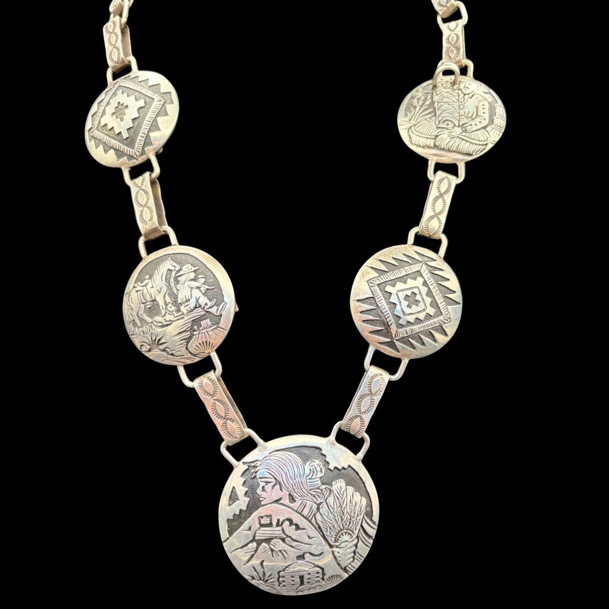 Hopi Storyteller Reversible Necklace - NMH72