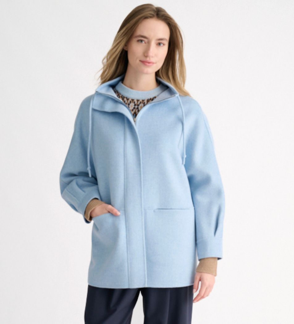 Horizon Blue Cashmere Weekend Coat - LFOJ6H