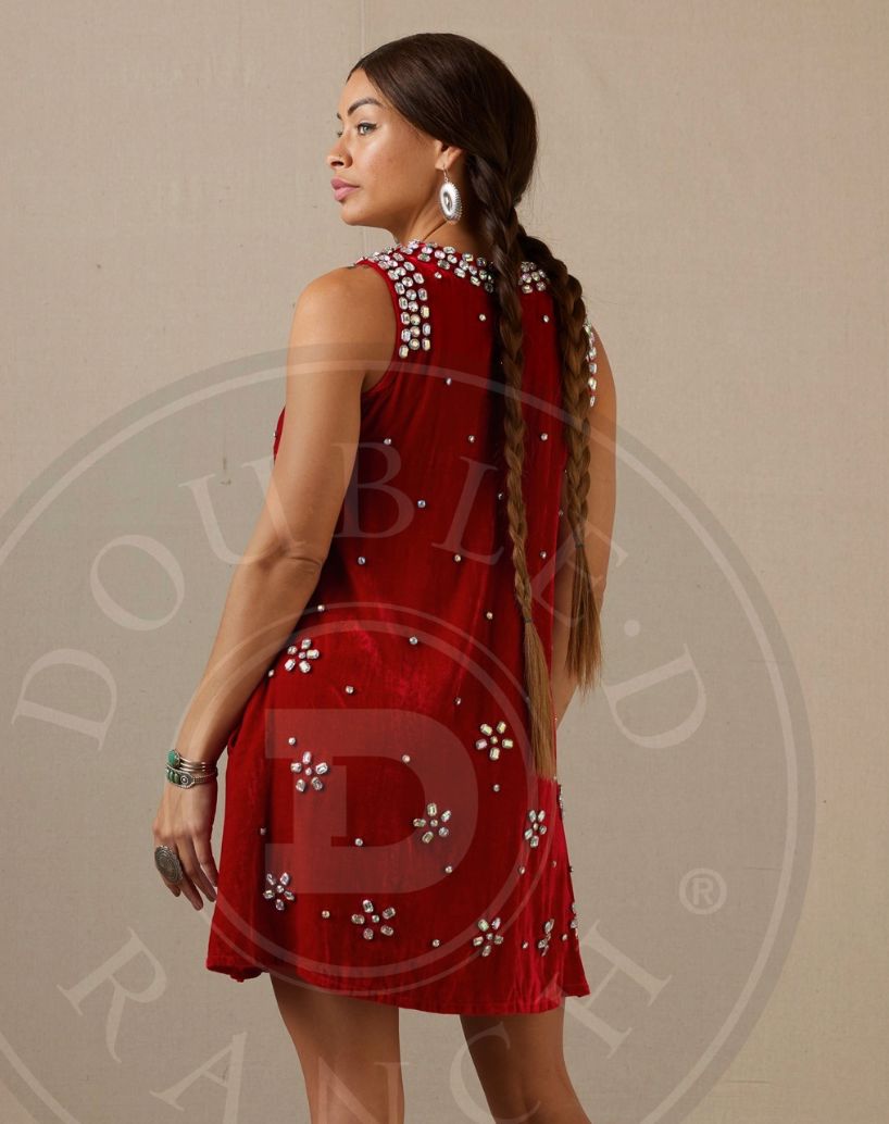Hustle's The Name Of The Game Dress - Cherry - D1463C