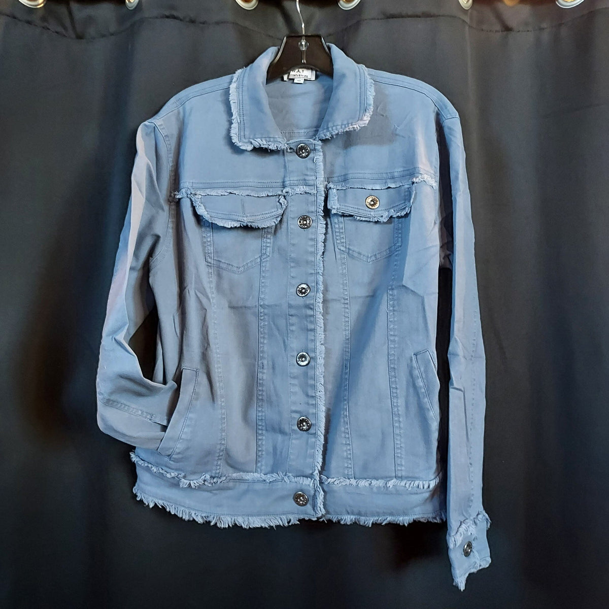 Indigo Frayed Jacket - JWY1I