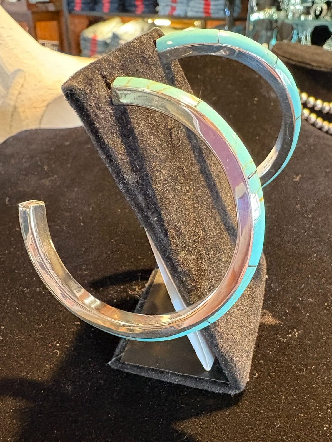 Inlay Turquoise 2.5" Hoop Earring - PDDT147