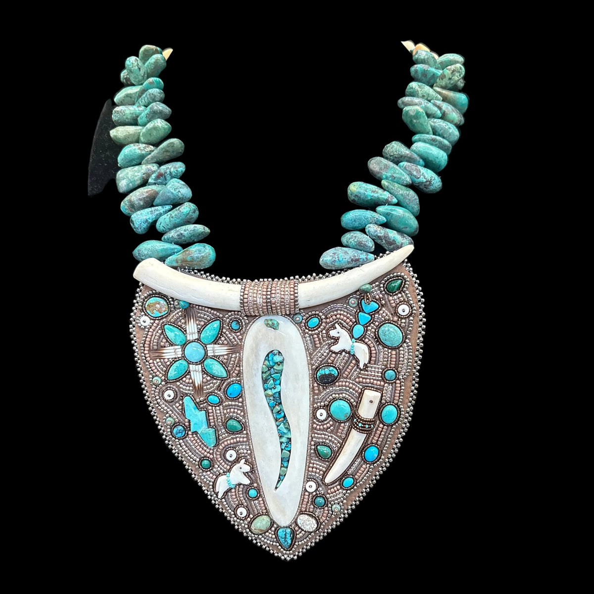 Inter-Tribal Beaded Necklace - NSZ38