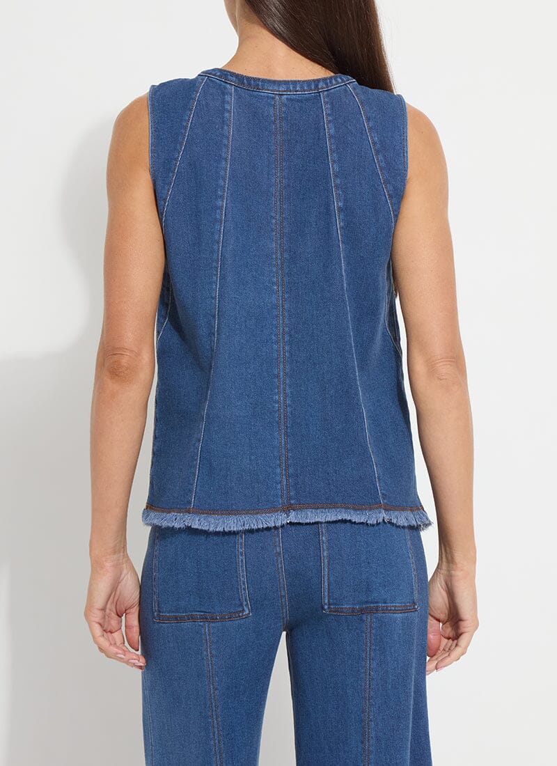 Irabella Fringed Denim Top - Lysse - LY3931
