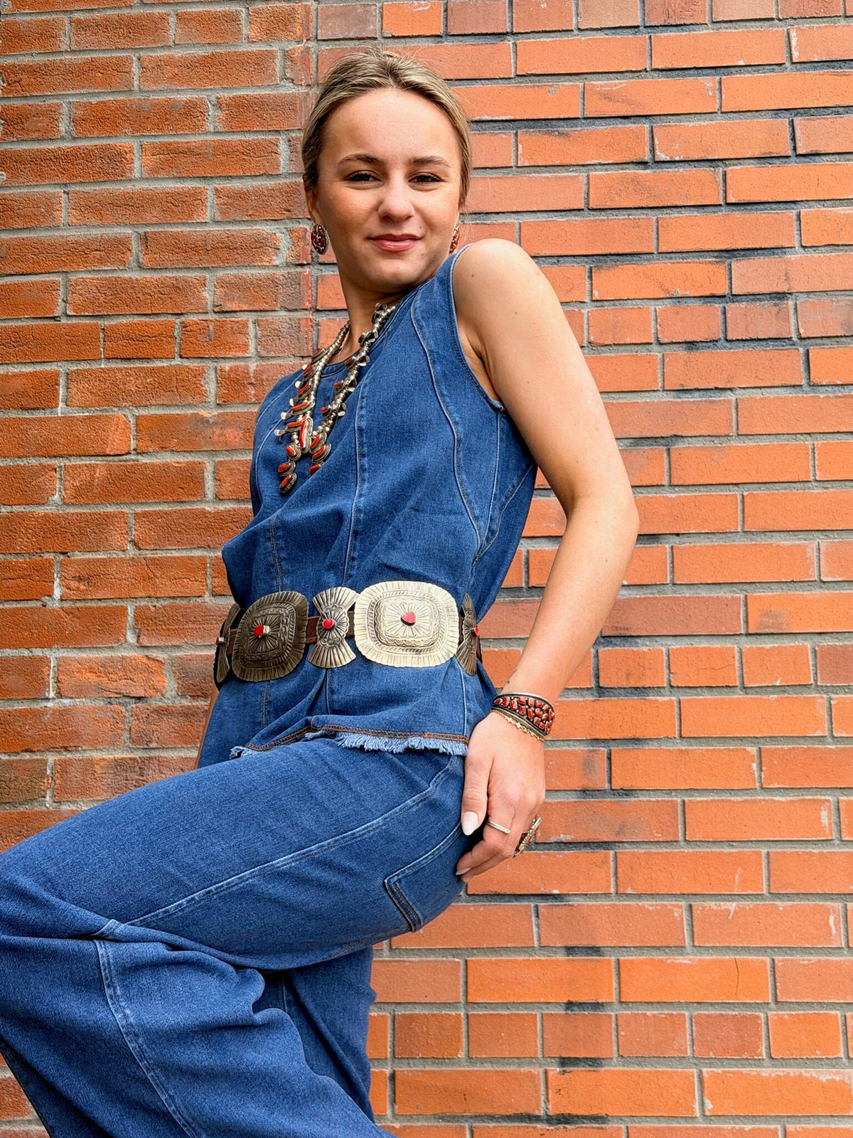 Irabella Fringed Denim Top - Lysse - LY3931