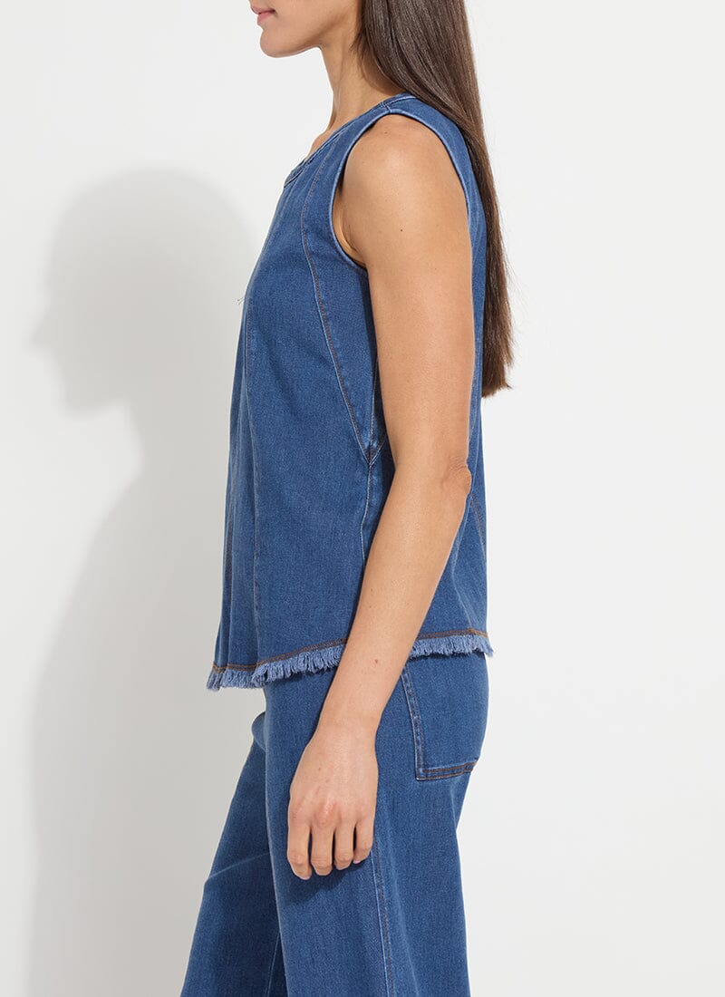 Irabella Fringed Denim Top - Lysse - LY3931