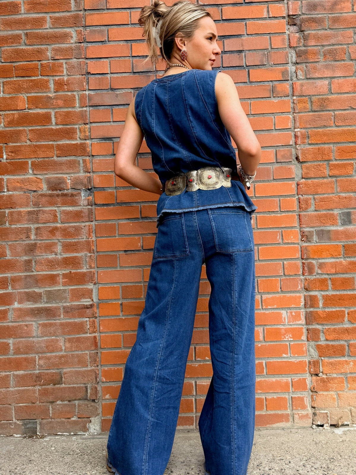 Irabella Fringed Wide Leg Denim - LY3932