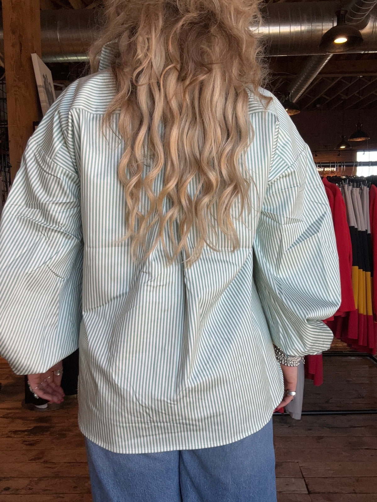 Iris Striped Oxford Shirt - EM655