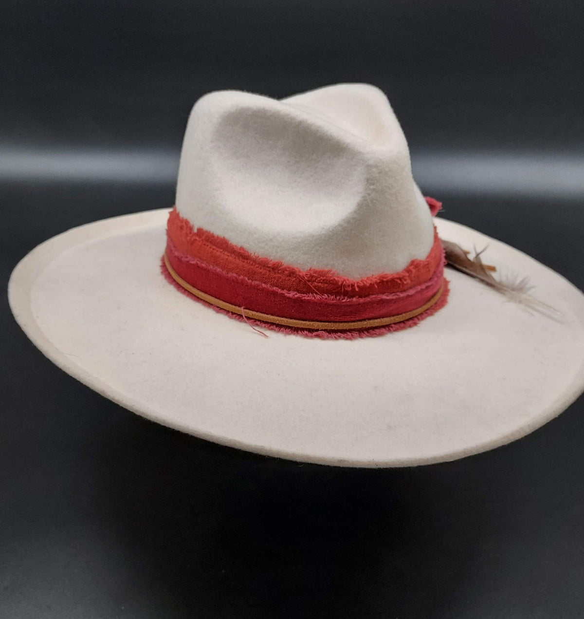 Ivory Fedora W/Rust Band - HIML71 - Size S