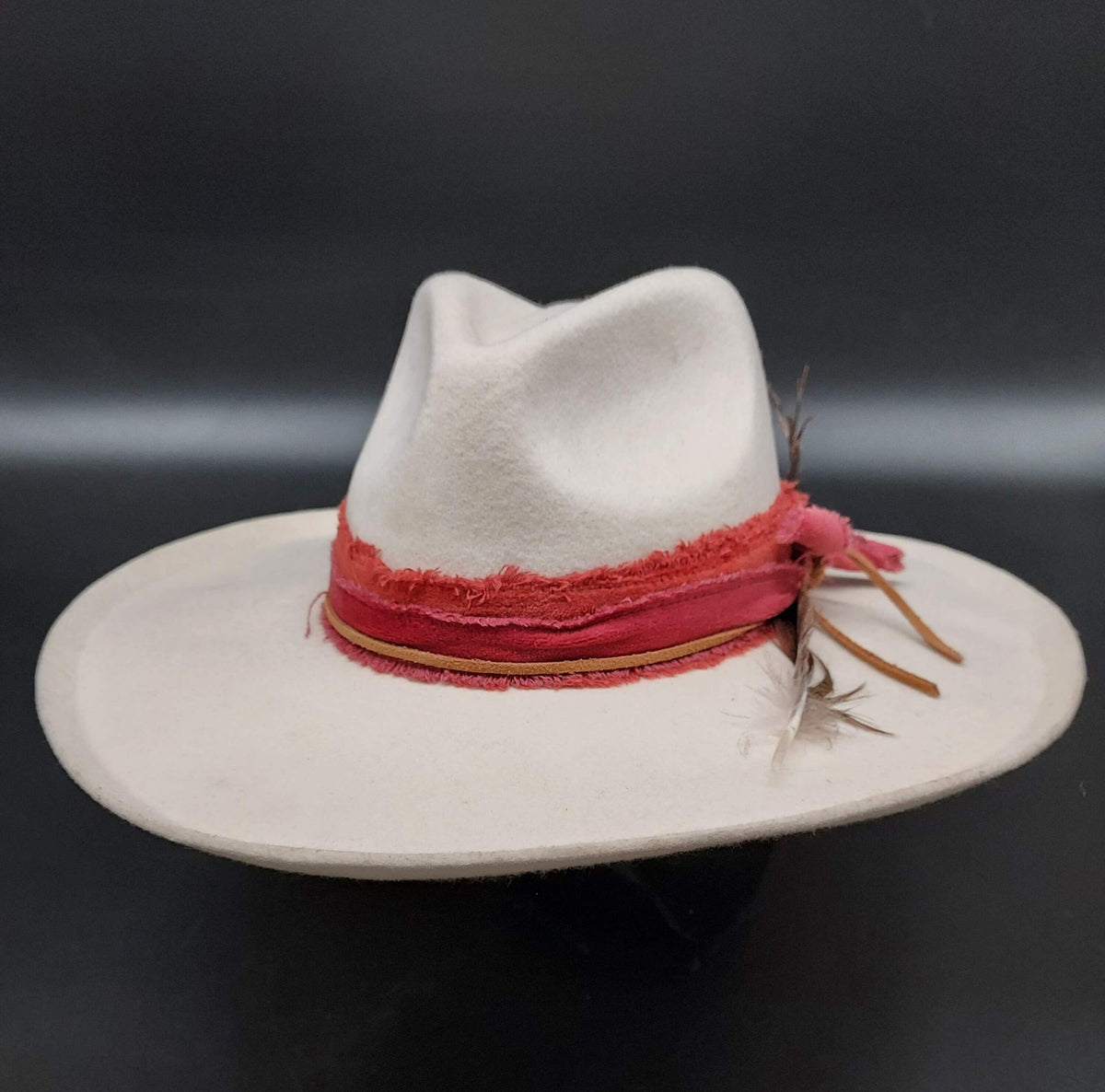 Ivory Fedora W/Rust Band - HIML71 - Size S