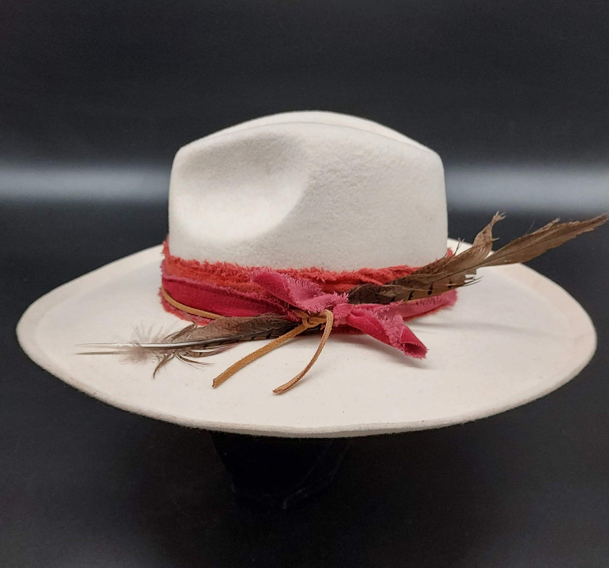 Ivory Fedora W/Rust Band - HIML71 - Size S