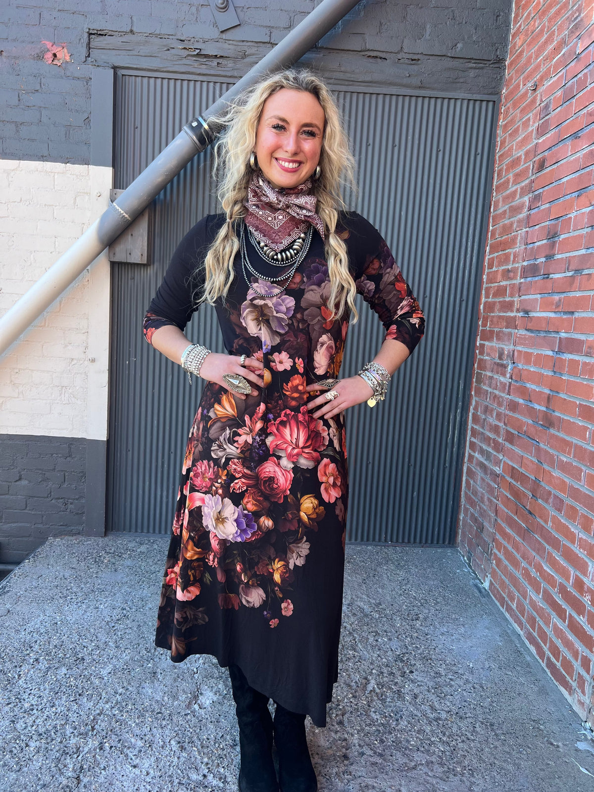 Janie Midi Dress - Beckett - T30025