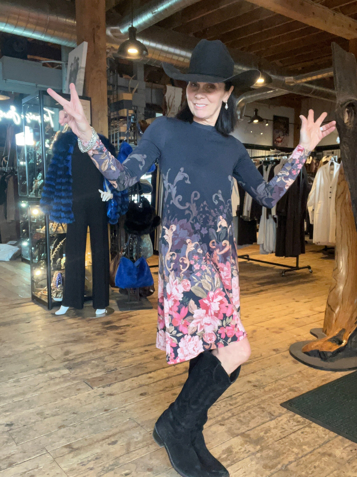 Janie Mock Neck Swing Dress - Johnny Was - L39625