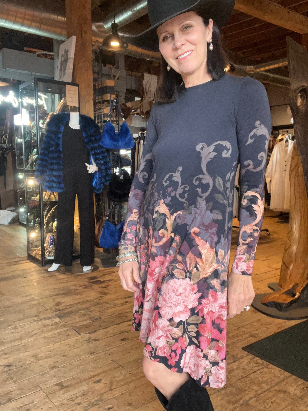 Janie Mock Neck Swing Dress - Johnny Was - L39625