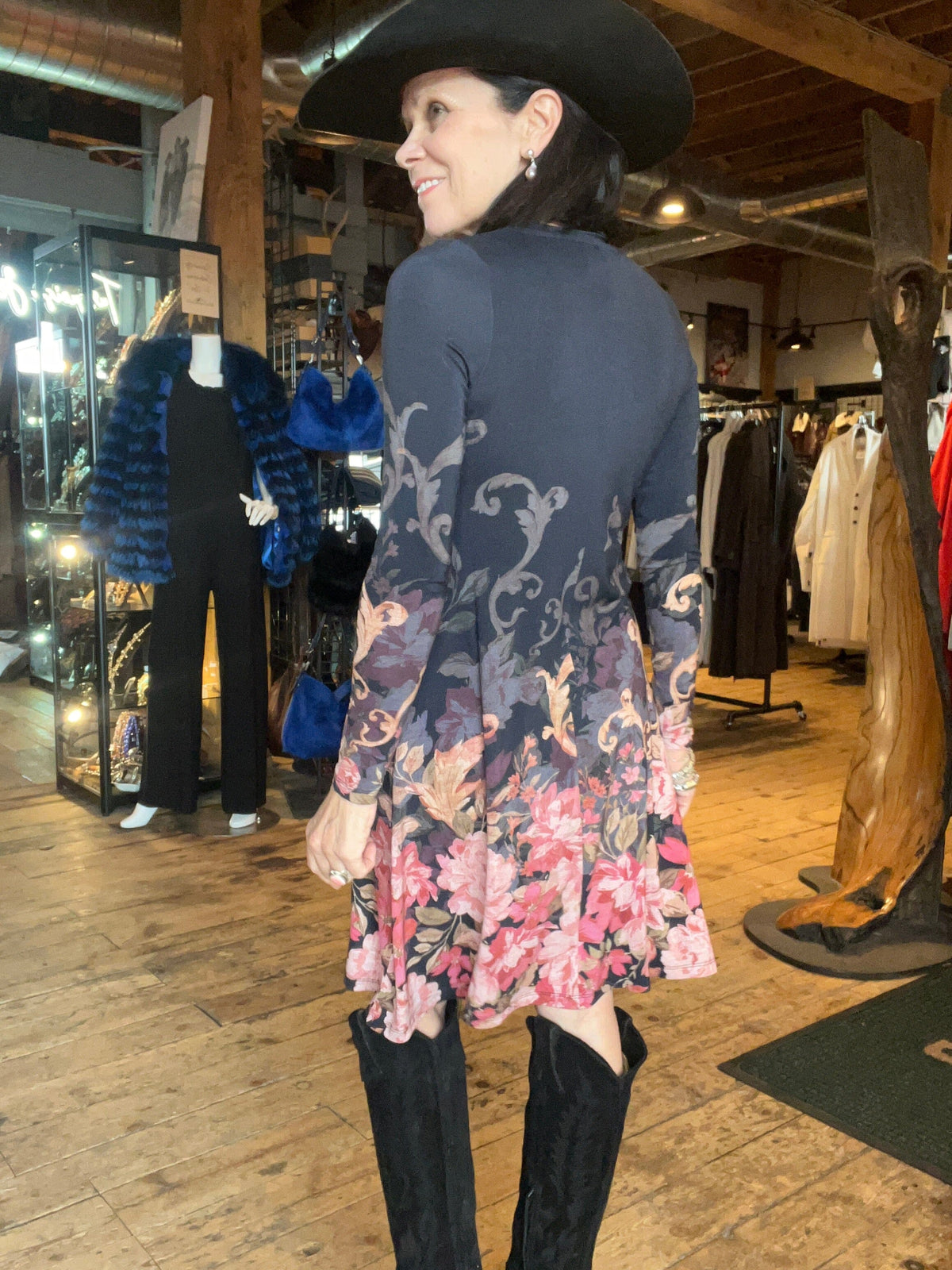 Janie Mock Neck Swing Dress - Johnny Was - L39625