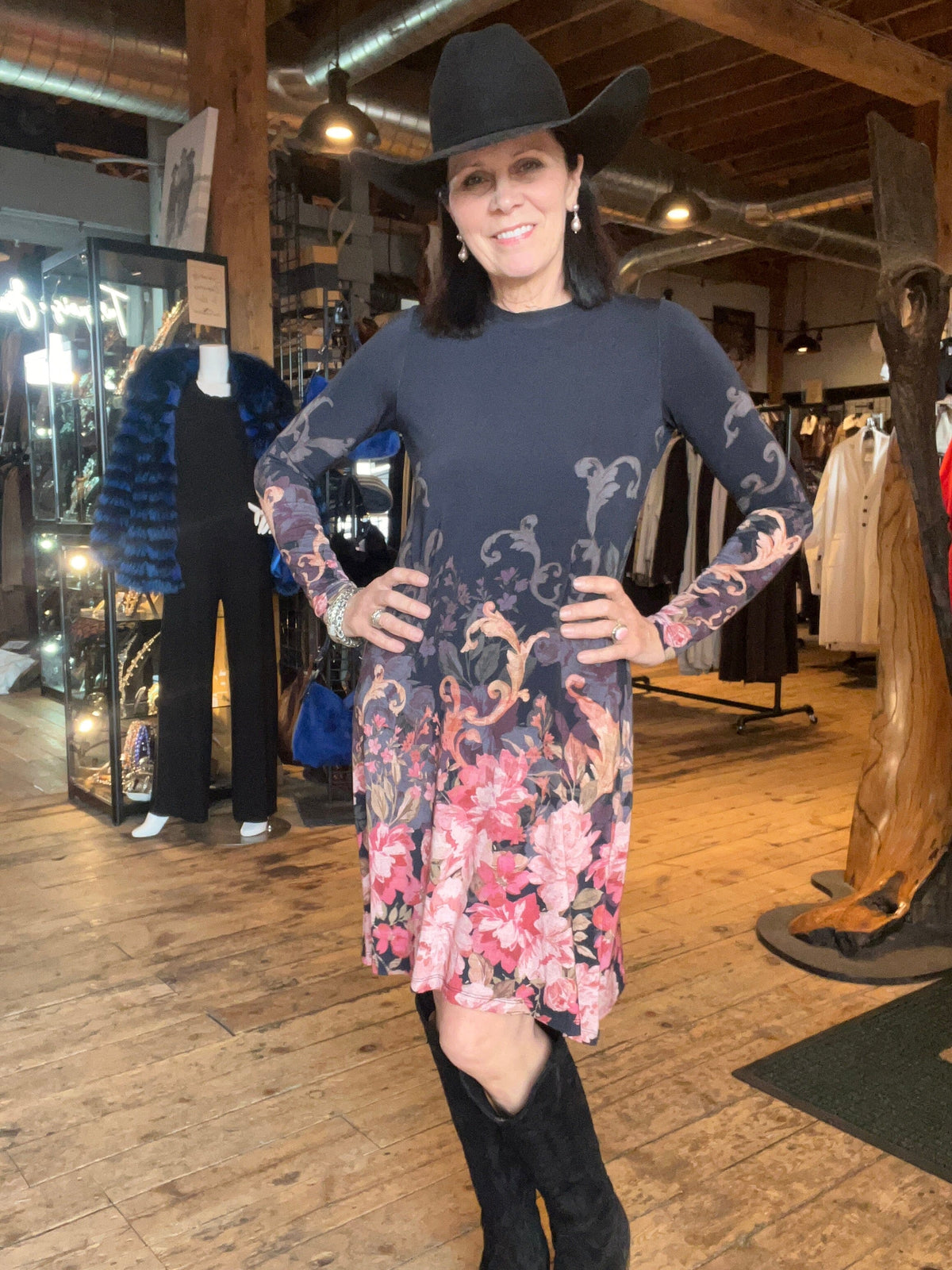 Janie Mock Neck Swing Dress - Johnny Was - L39625