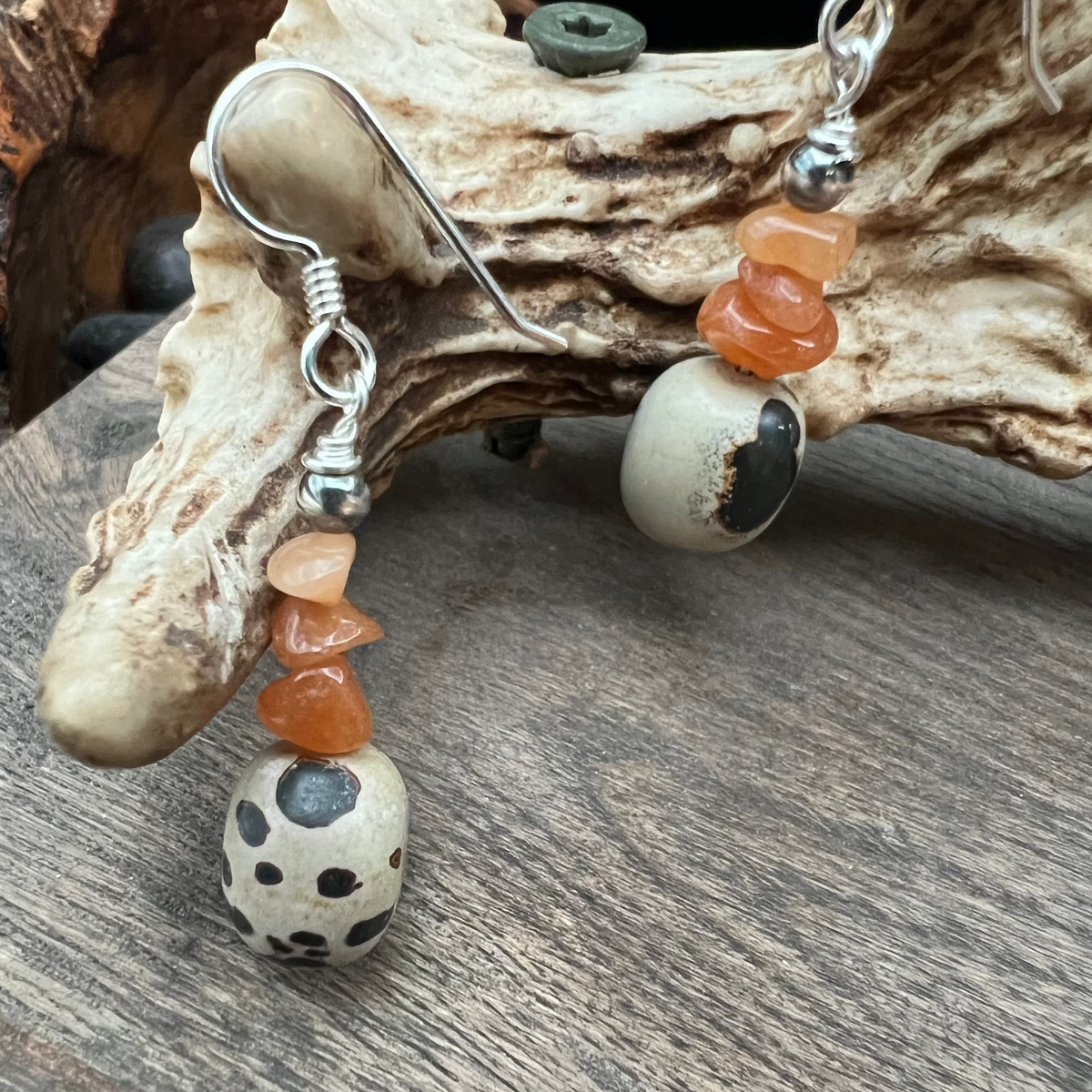 Jasper, Aventurine, Sterling NP Earring - ESZ321