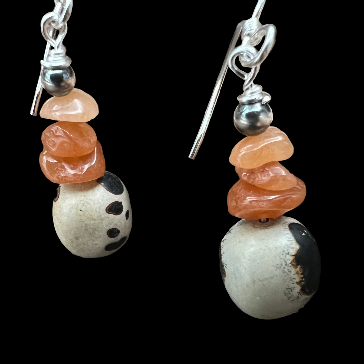 Jasper, Aventurine, Sterling NP Earring - ESZ321