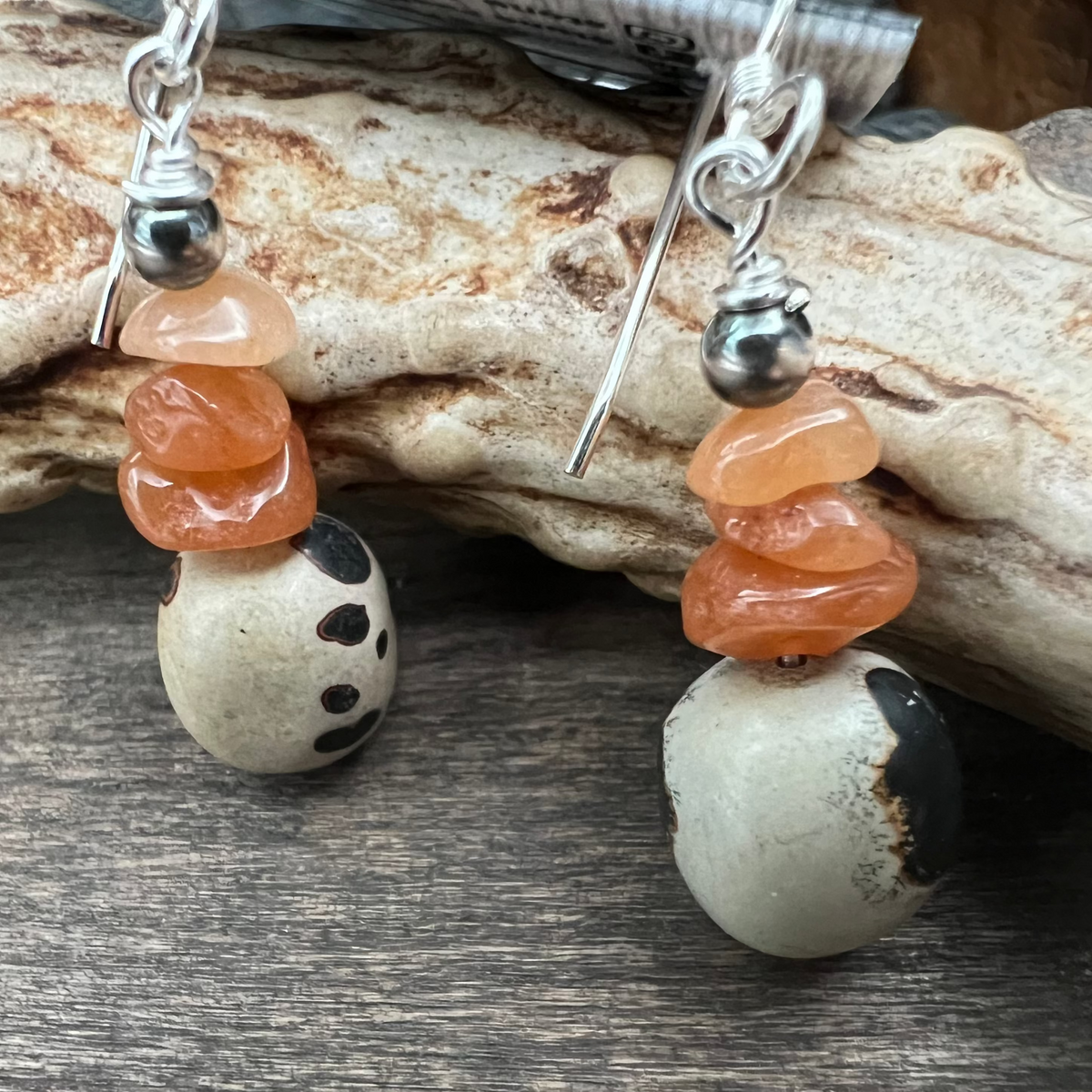 Jasper, Aventurine, Sterling NP Earring - ESZ321