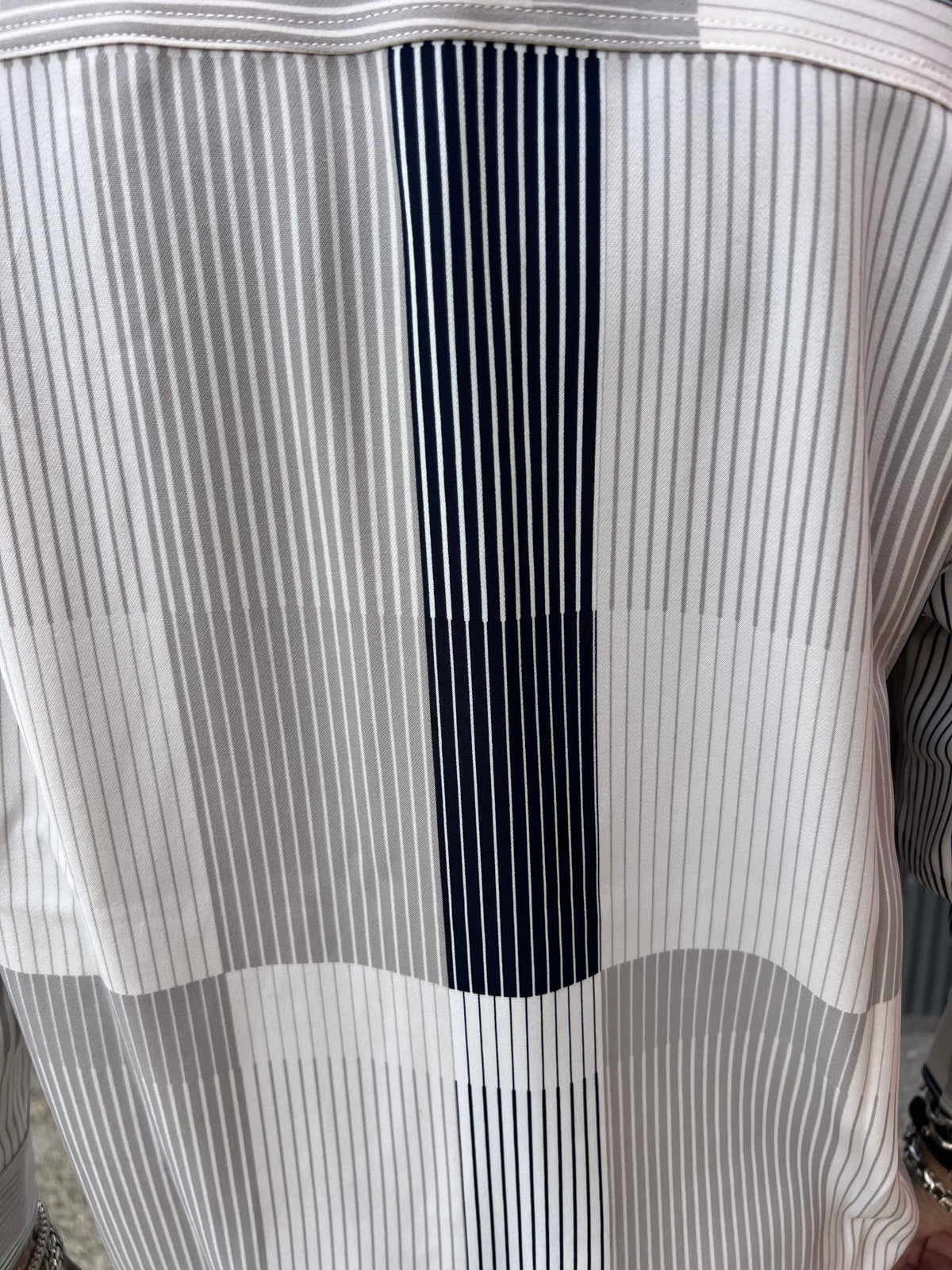 Jessica 3/4 Sleeve Striped Blouse - LY3814