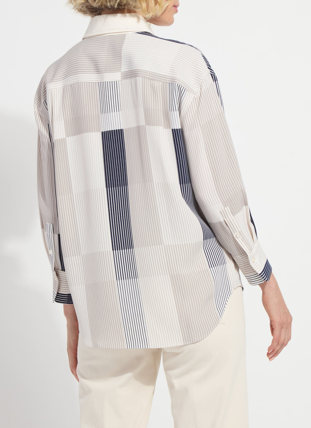 Jessica 3/4 Sleeve Striped Blouse - LY3814