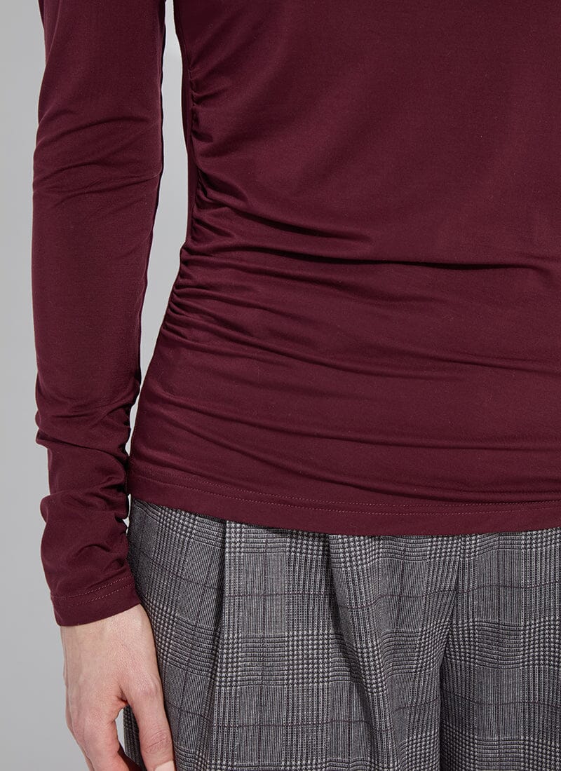 Jovita Funnel Neck Top - Plum - LY3713P