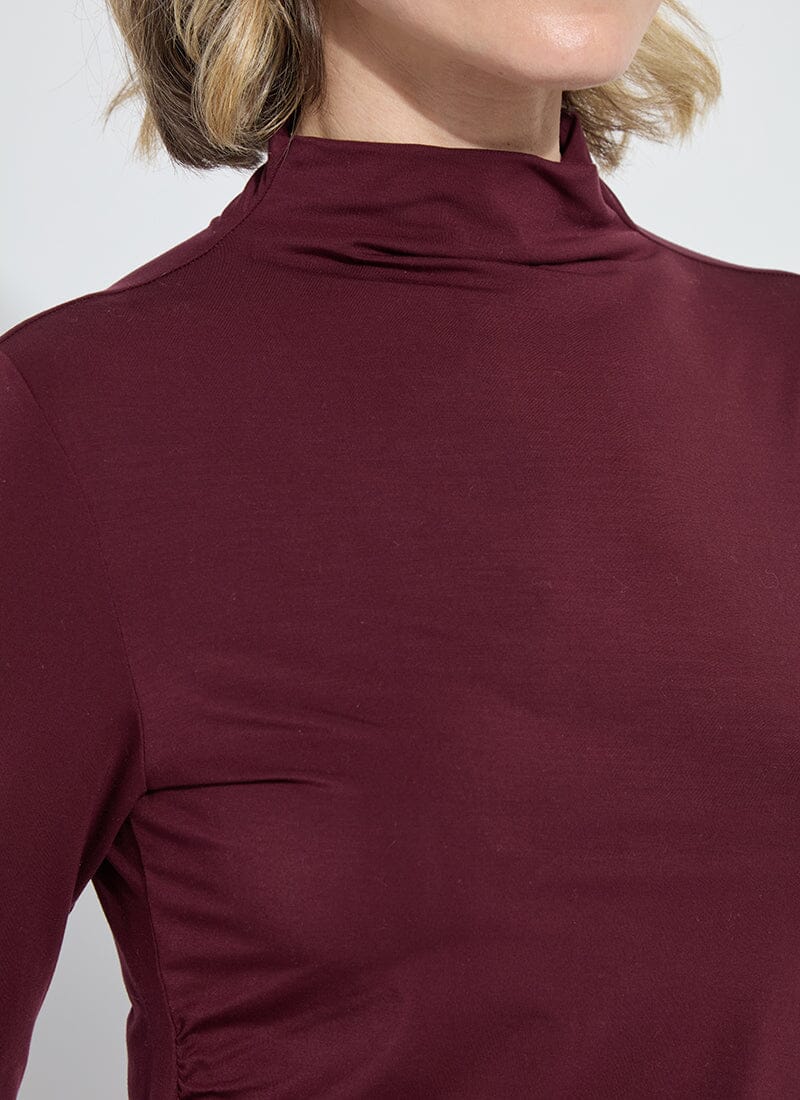 Jovita Funnel Neck Top - Plum - LY3713P