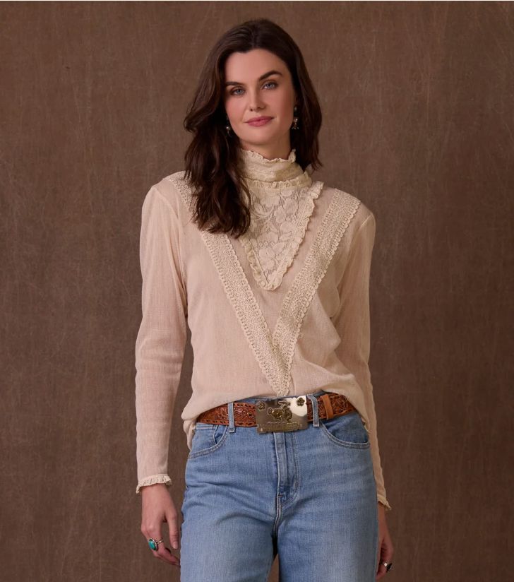 Juliette Lace Tee - Double D Ranch - T4127