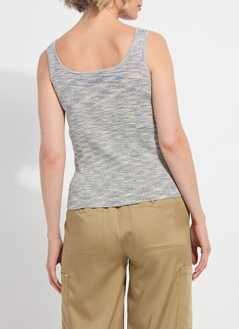 Junie Multi Blue Ribbed Tank - LY3876