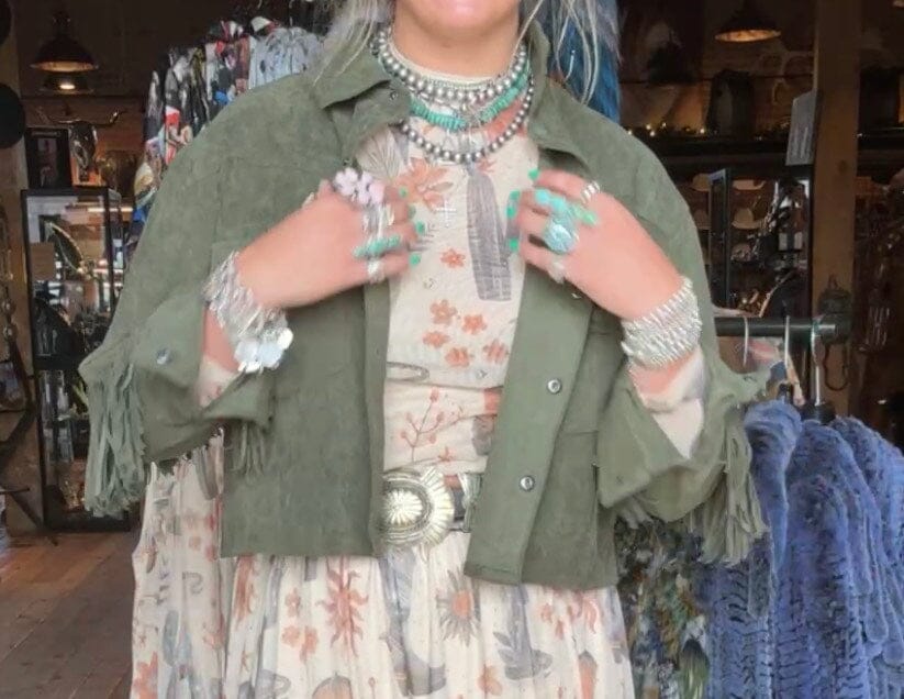 Kale Fringed Suede Jacket - BK5628