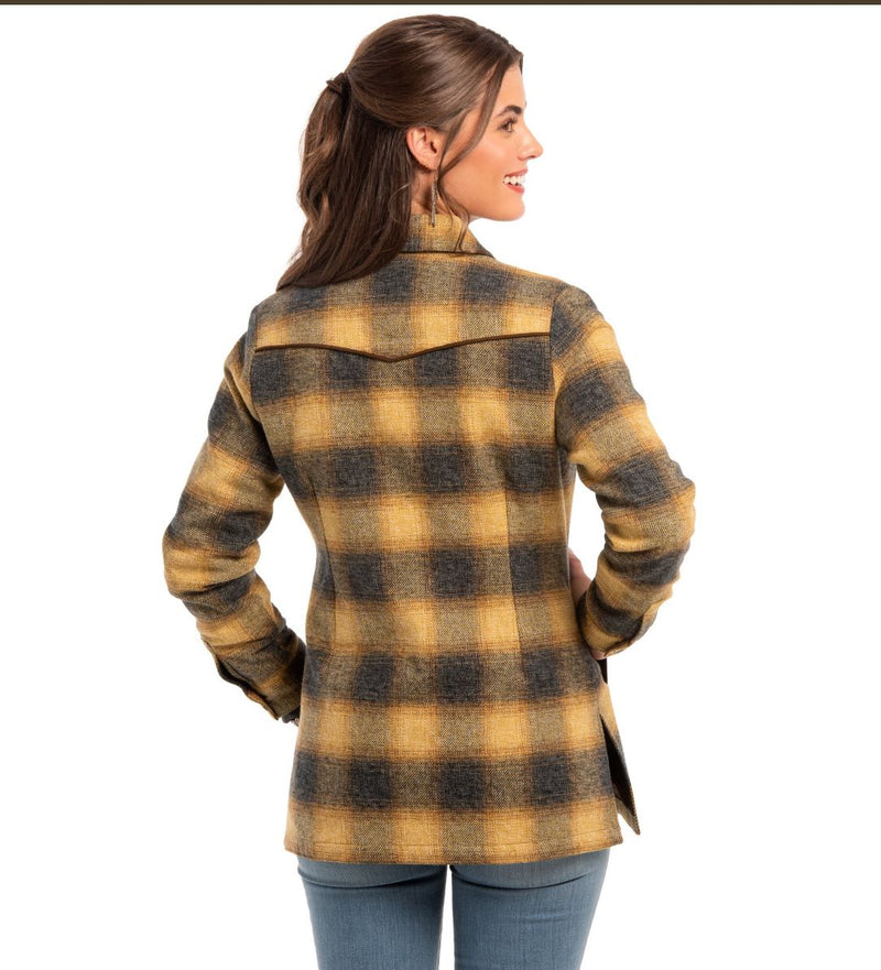 Katie Plaid Ombre Jacket - KATOP