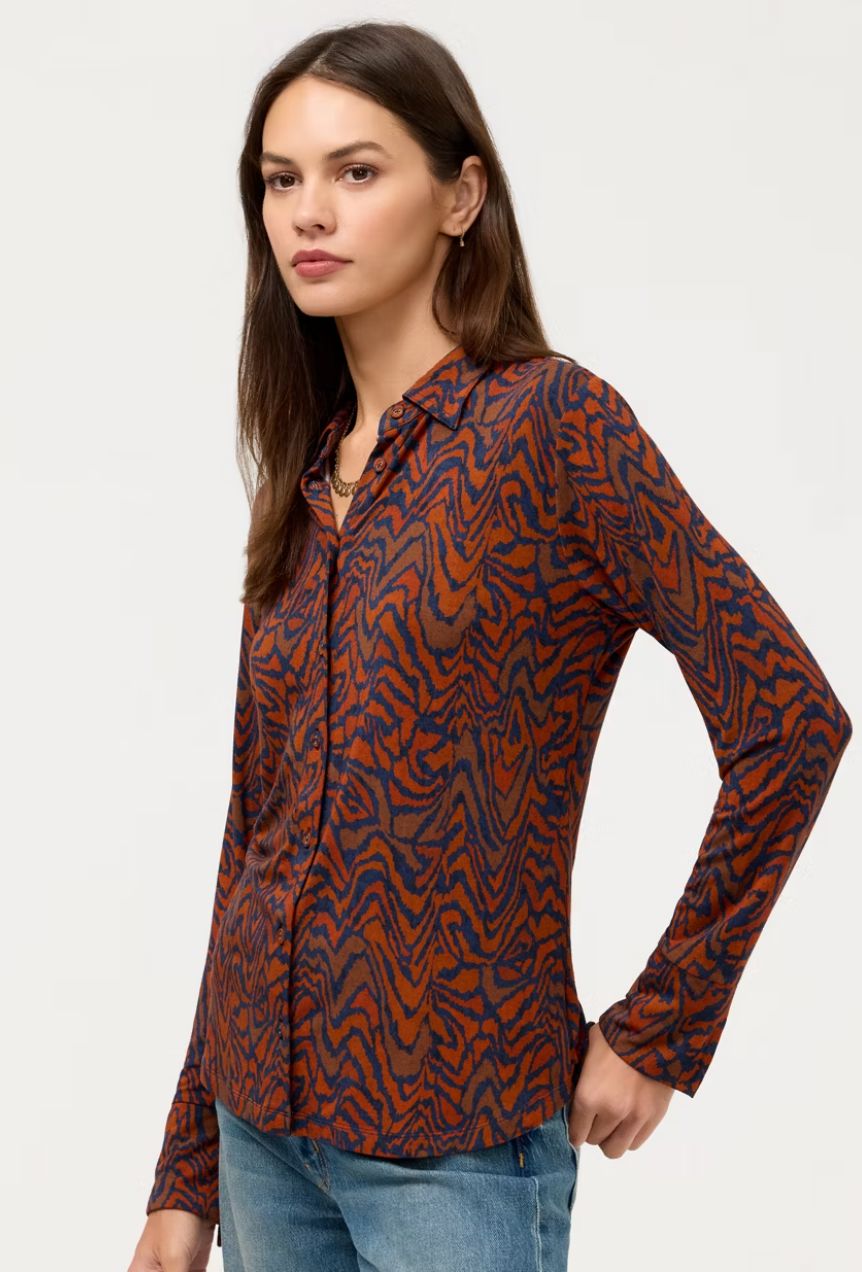 Kessari Button Front Blouse - 19026