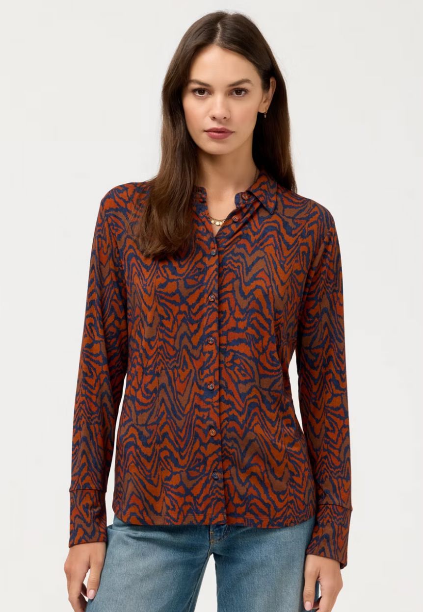 Kessari Button Front Blouse - 19026