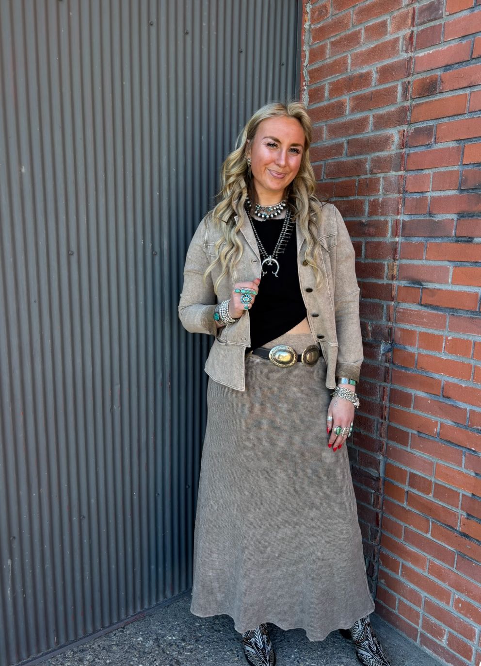 Khaki Lizzy Skirt - Testimony - S107K