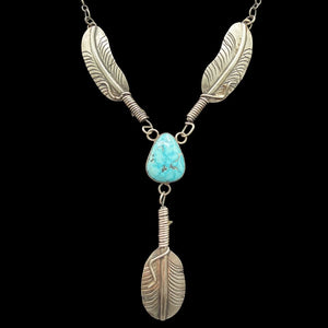 Kingman 1 Stone & Feather Necklace - NSL28