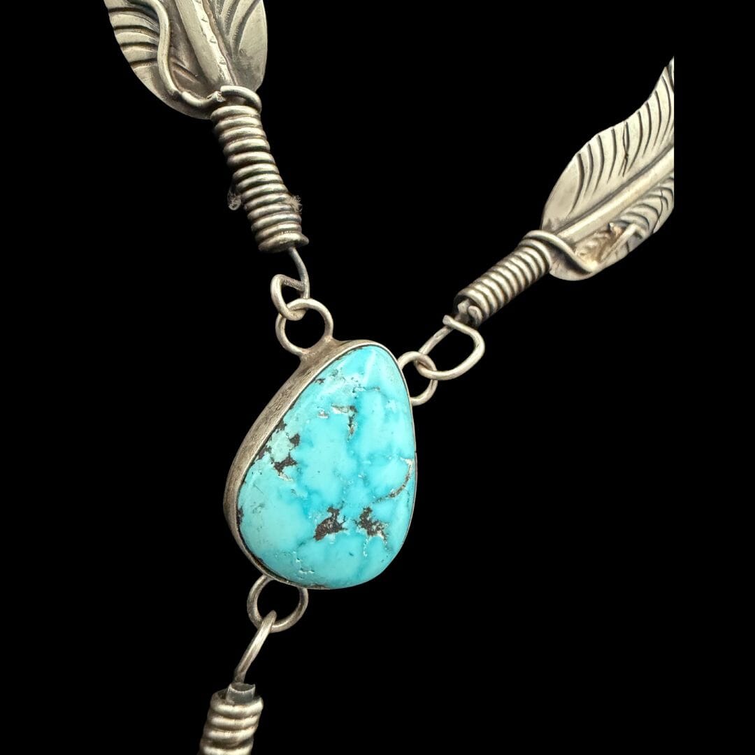 Kingman 1 Stone & Feather Necklace - NSL28