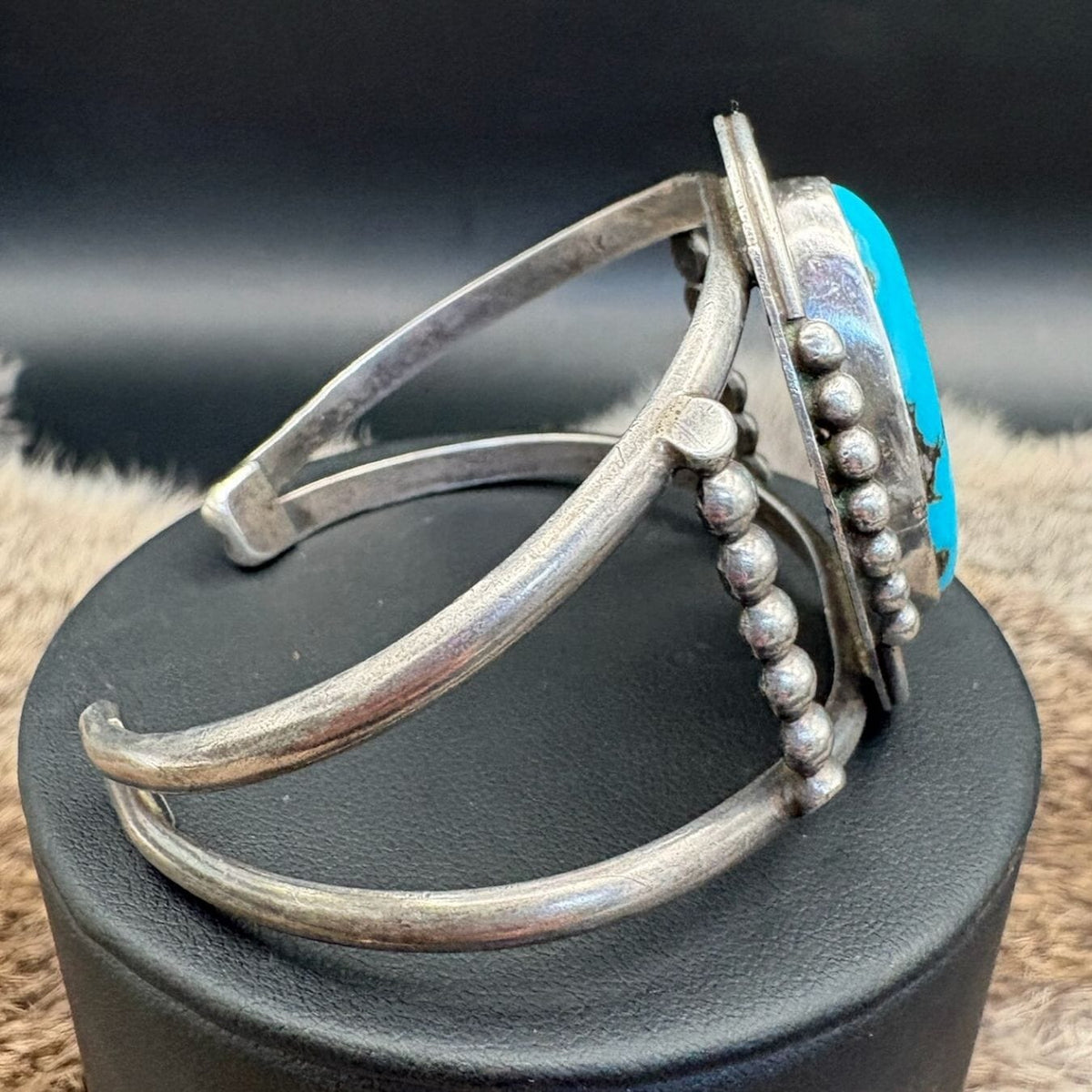 Kingman Stone And Sterling Rope Bezel - CMH317