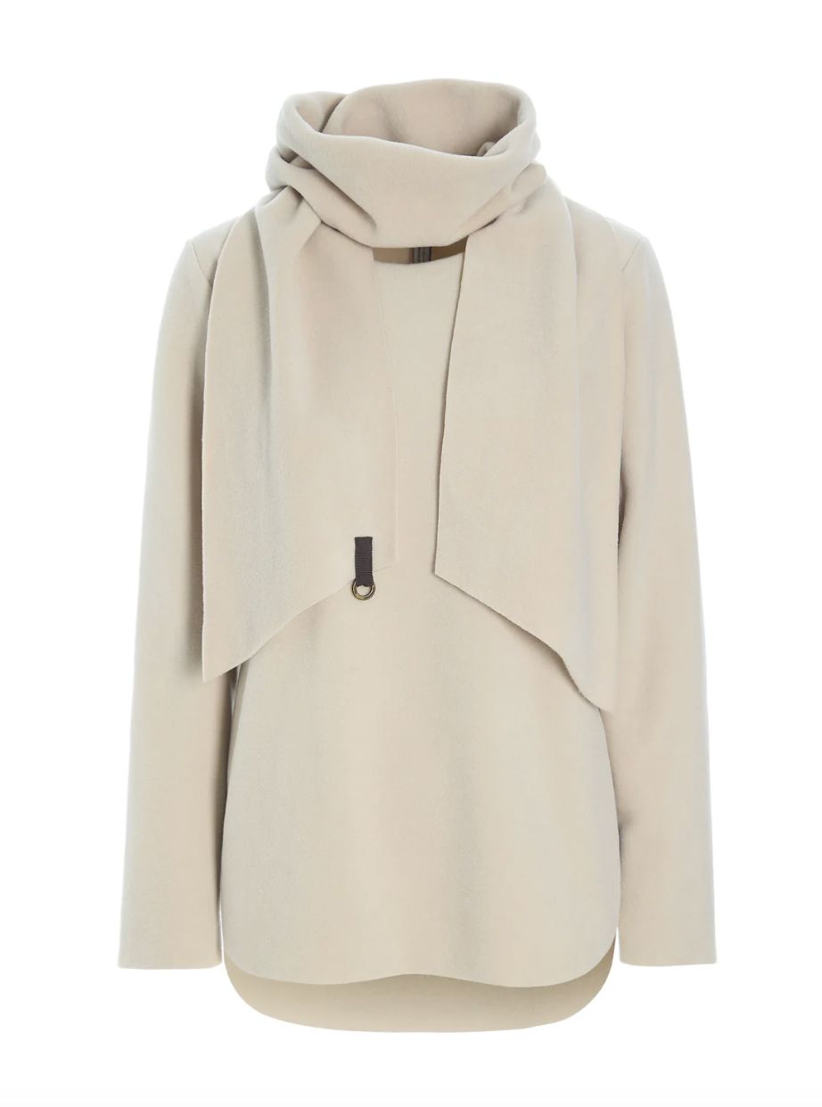 Kit Fleece Top W/Scarf - Henriette Steffensen - 1373K