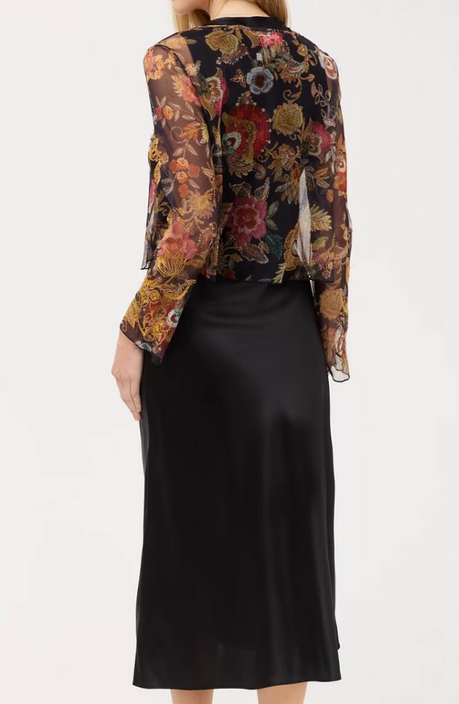 johnny was mesh dress NWT Johnny Was Mier Mesh Dress Sleeveless Floral Embroidered (No Slip) XL $335