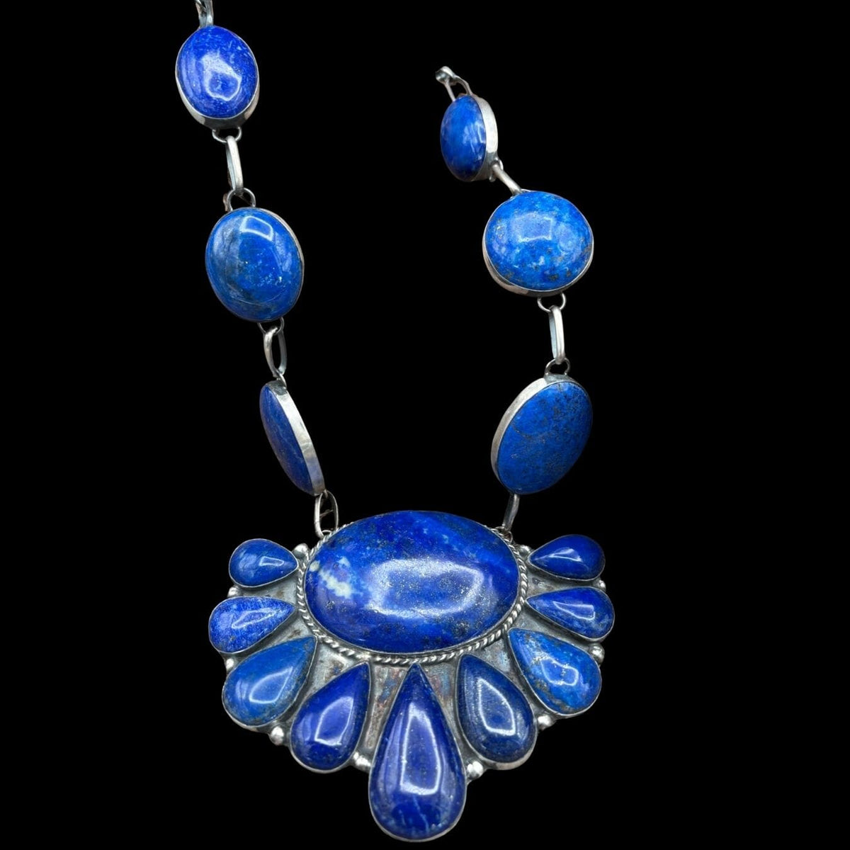 Lapis Large Cluster Necklace - NAZ46