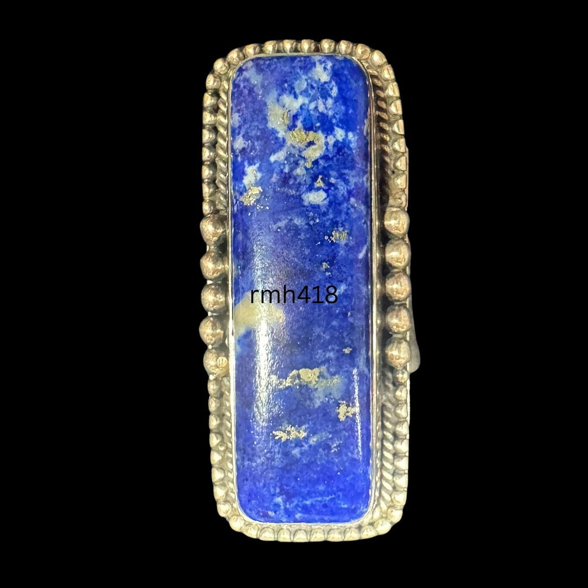 Lapis Rectangle Ring - Adjustable - RMH419