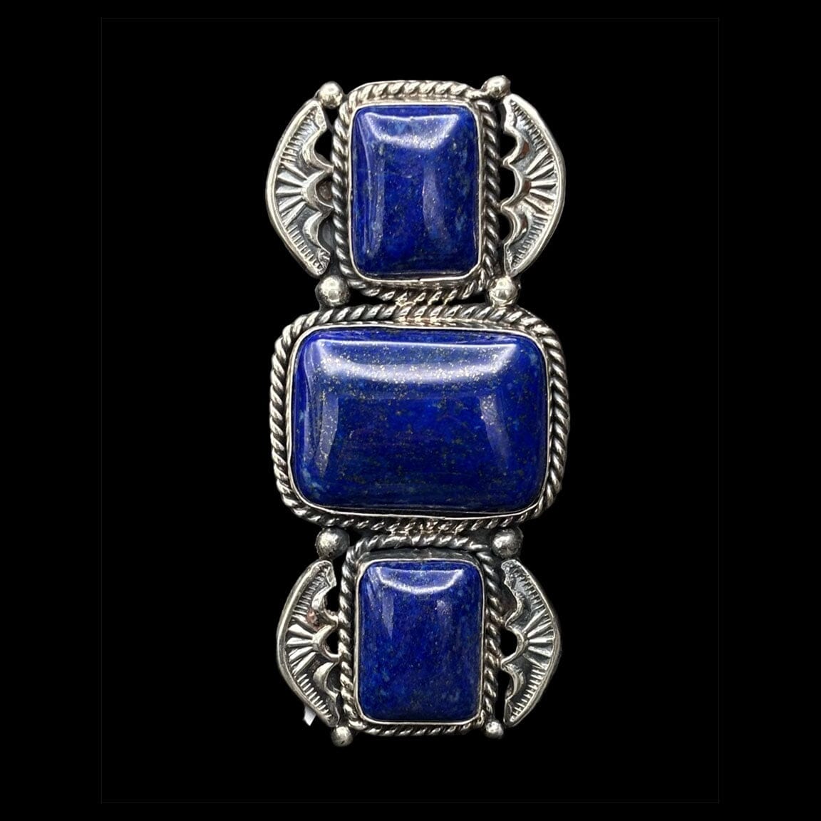 Lapis Ring - 3 Stone - RAZ39
