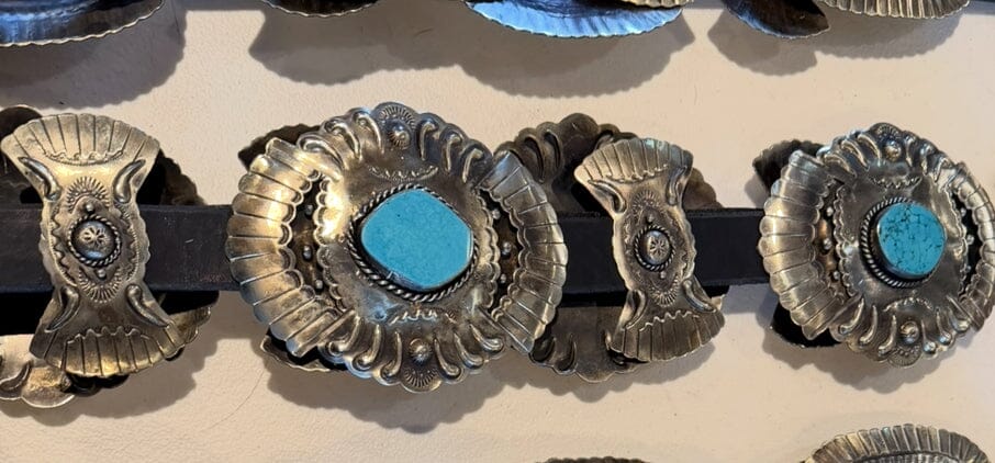 Large Turquoise Scallop Concho Belt - BBAR285