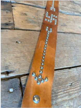 Leather 3 Buckle Studded Belt - BTMH9