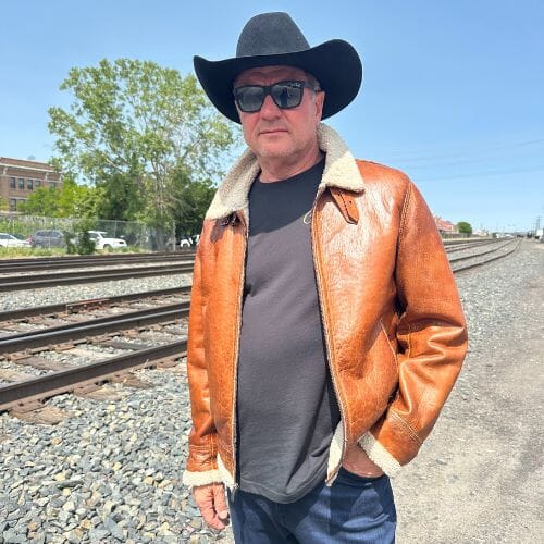 Leather Bomber Jacket - Cognac - Scully - JSY39