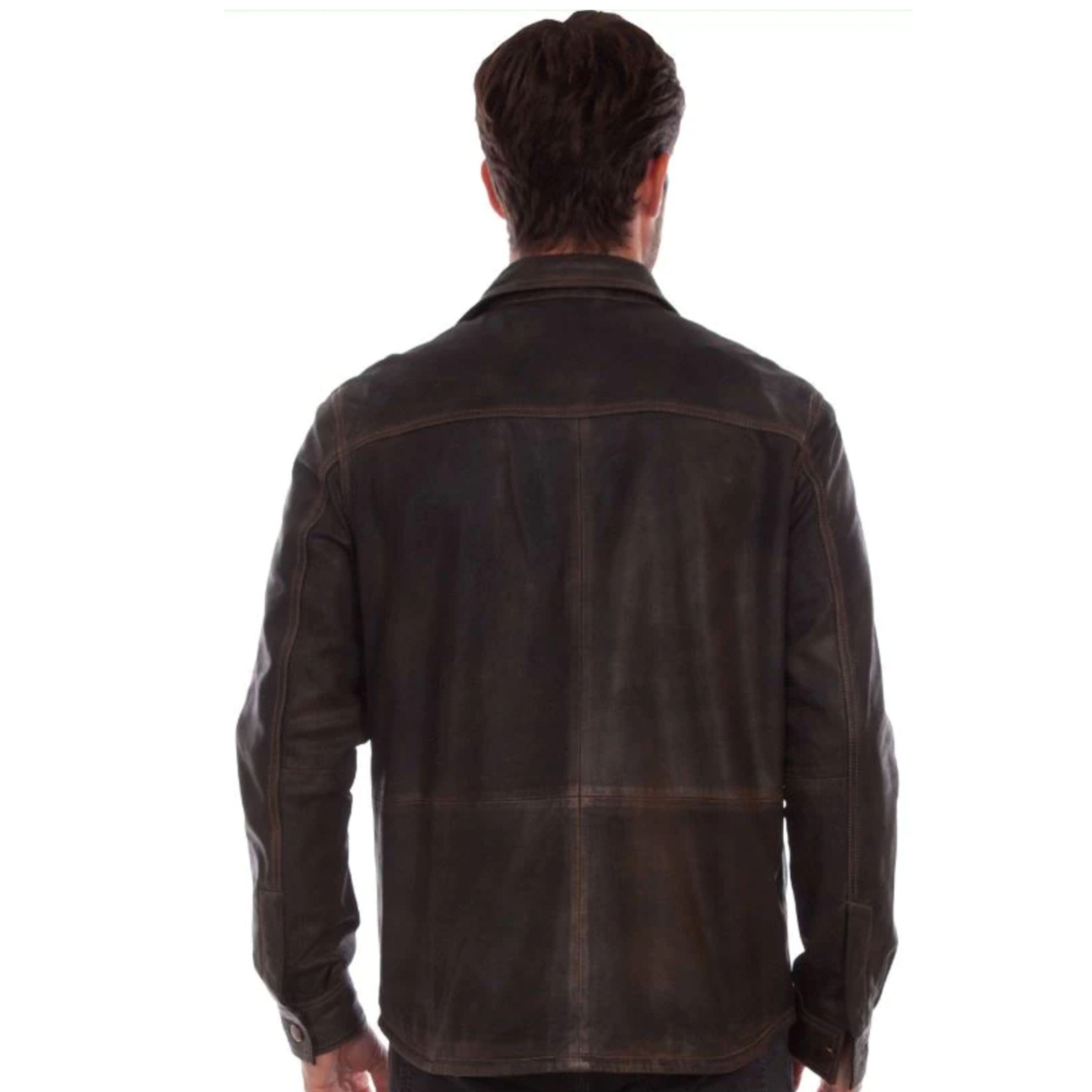 Leather Shirt/Jacket - Chocolate - Scully - 2025C – STONE FEATHER ROAD