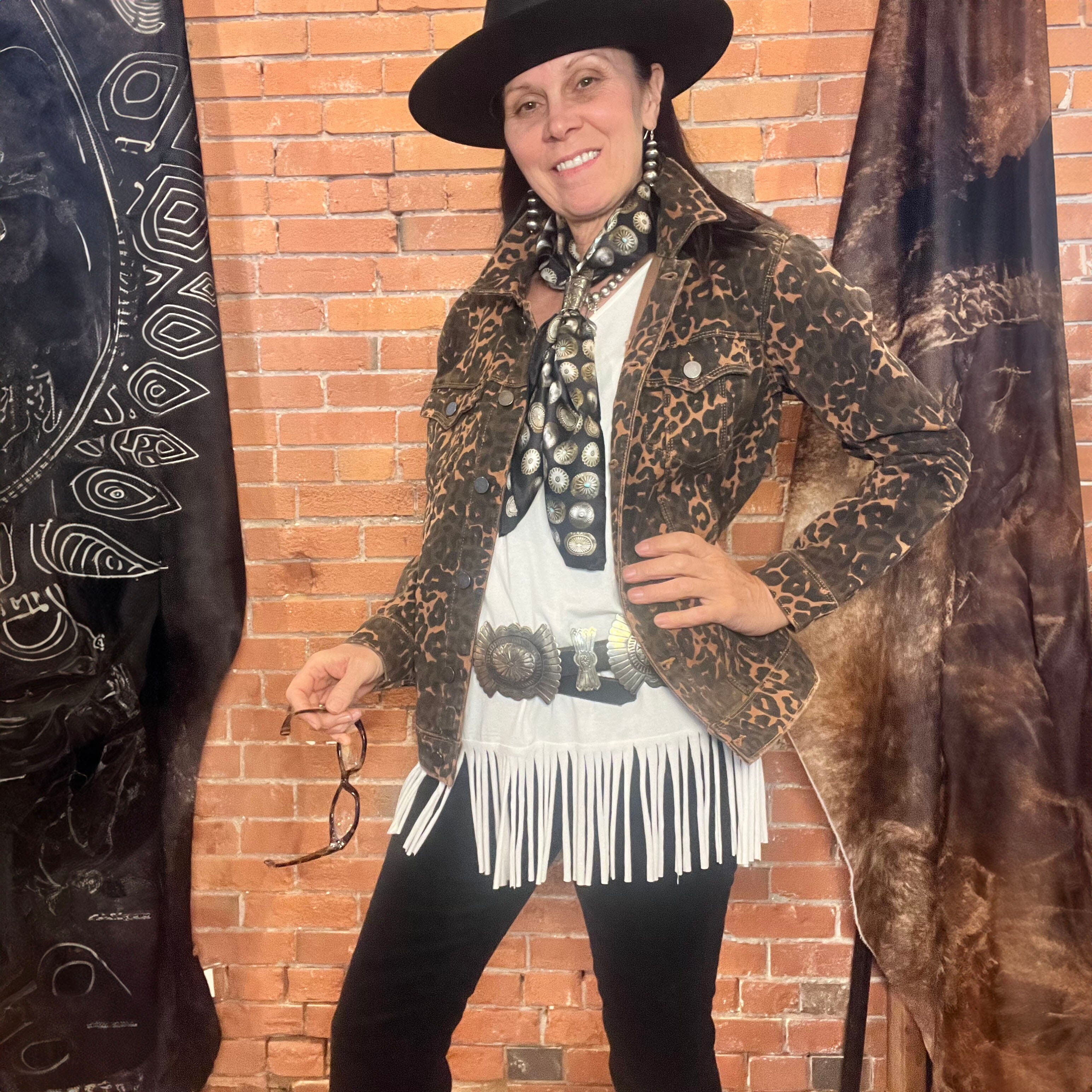 Leopard Denim Jacket - Scully - JKSY11 – STONE FEATHER ROAD