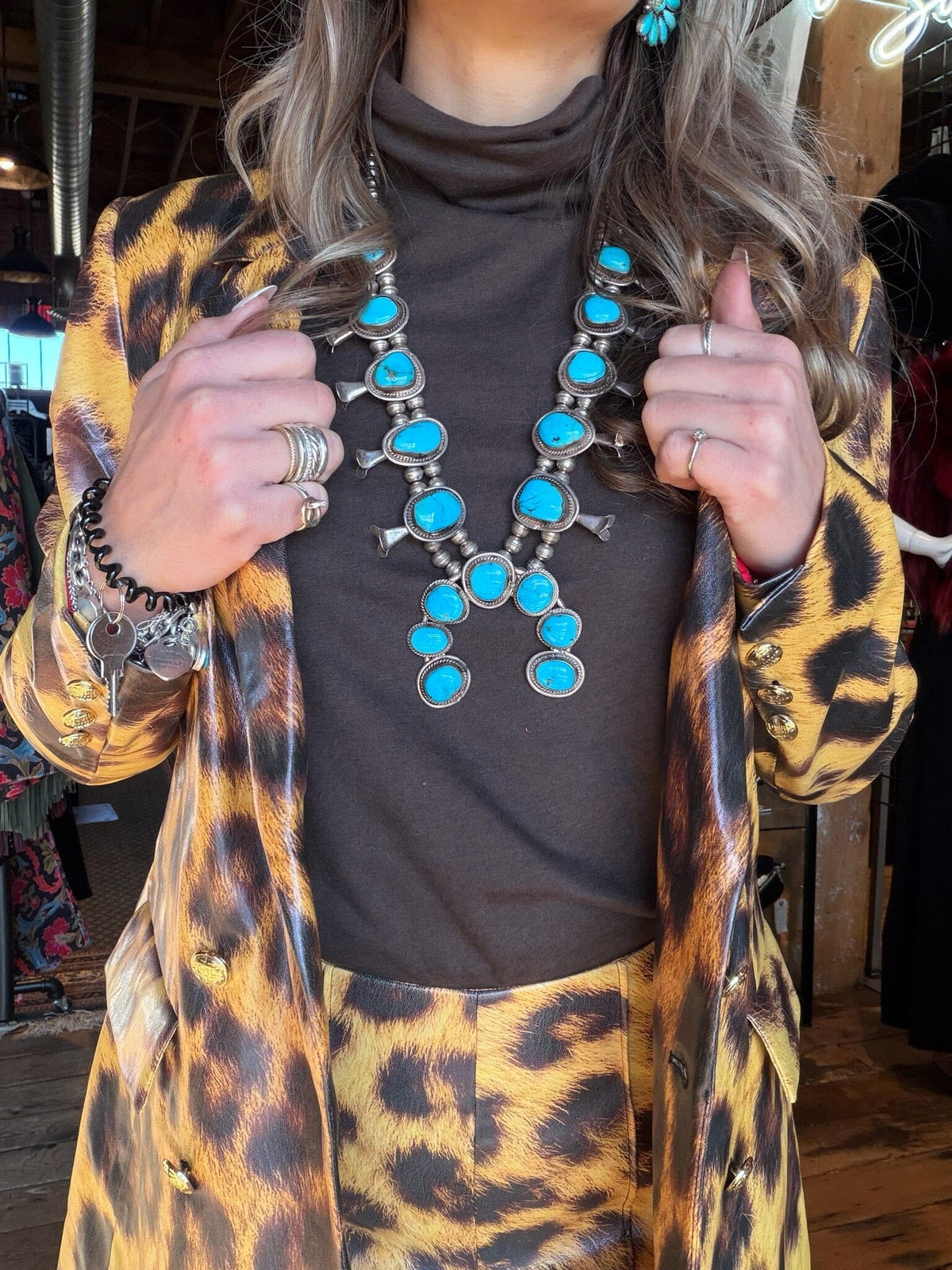 Leopard Faux Leather Bristol Blazer - EM1115