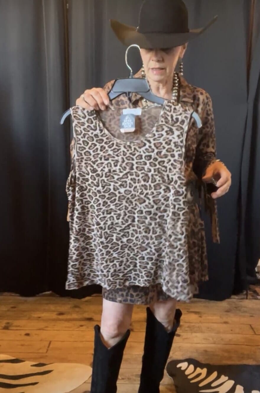 Leopard Mesh Tank - 4351LE