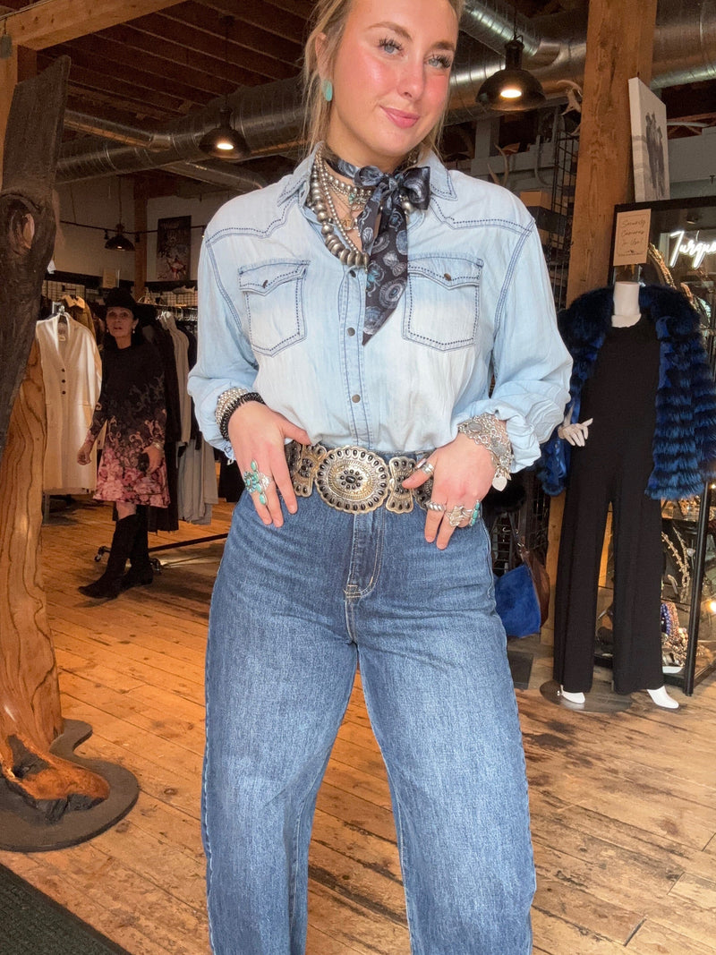 Light Blue Denim Shirt - Scully - SHSY11