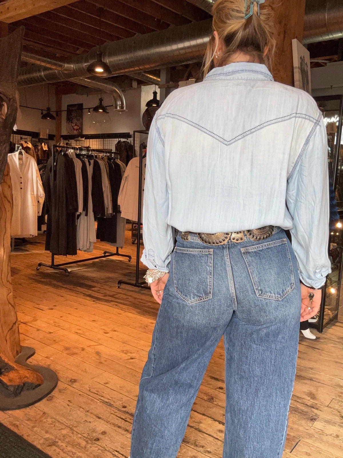 Light Blue Denim Shirt - Scully - SHSY11